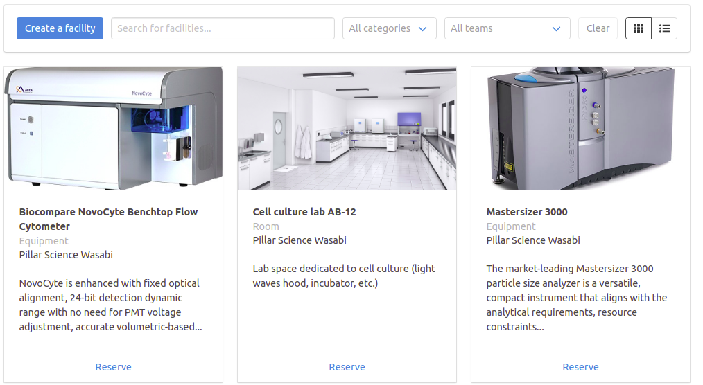 lab equipment booking system